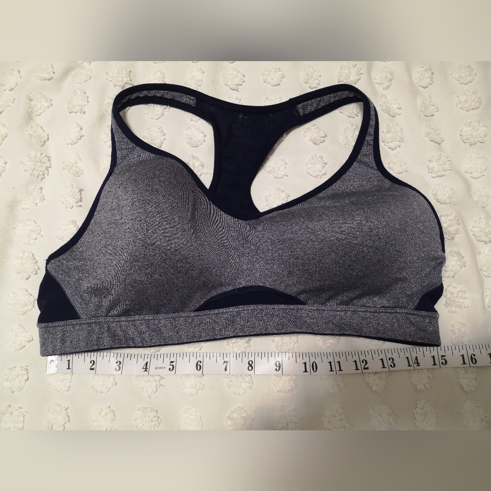 Old Navy 38B High Support Heathered Navy/Gray Go-Dry Sports